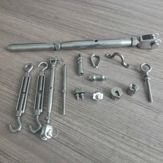 stainless steel rigging hardware wire rope cable railing fittings