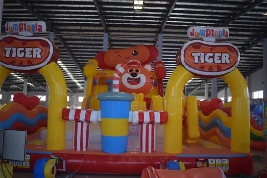 2022 new design red tiger inflatable bouncer jumping bouncy castle jumper carnival bounce house