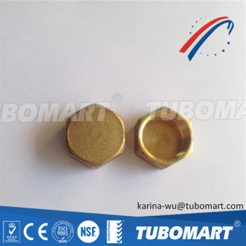 2016 hot sale plumbing materials brass pipe end cap for water supply