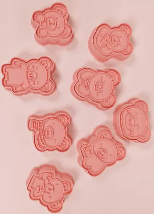 Plastic Biscuit Mold: Manual Kitchen Baking Stamp Tool for DIY Biscuit Press Mold - Children Friendly