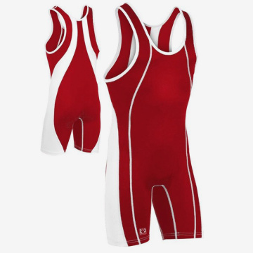 Latest heat transfer printing men wrestling singlets wear