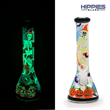 Glass Thick Bottom Beaker Bong with Halloween gift