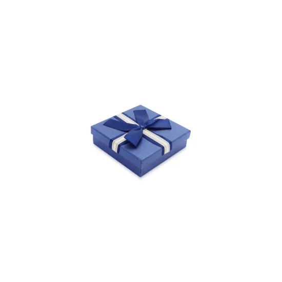 Bule garment gift box with ribbon