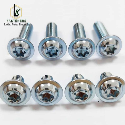 Машынныя шрубы Torx з круглай шайбай і вугляродзістай сталі