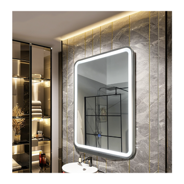 Minimalist Rectangle Aluminum Wall-Mounted Bathroom Cabinet Mirror