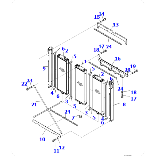 Bulldozer D375A-6 Radiator Assembly 195-03-64962