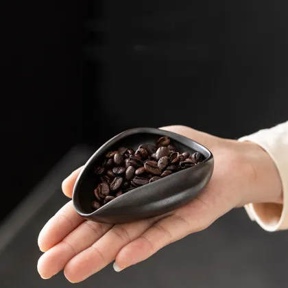 Ceramic Coffee Bean Container with Scoop for Tea and Coffee