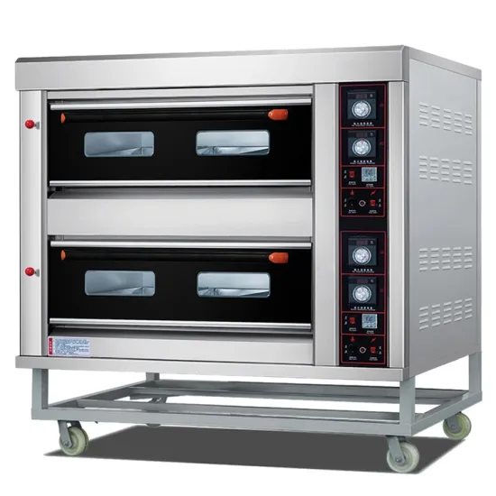 Best Sell Home Kitchen Rotative Cool 18" Indoor Commercial Dual Pizza Ovens 110V Tabletop USA Double Deck Pizza Oven
