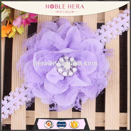 Wholesale flower headband for kids baby lace headband