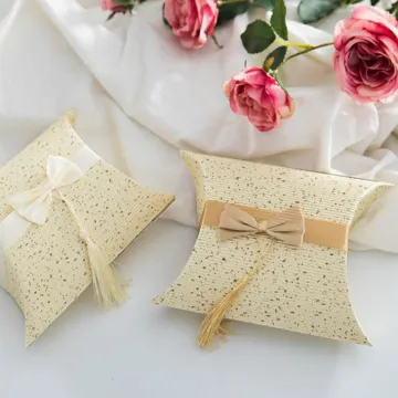 Custom Printed Pillow Wedding Candy Paper Packaging Box
