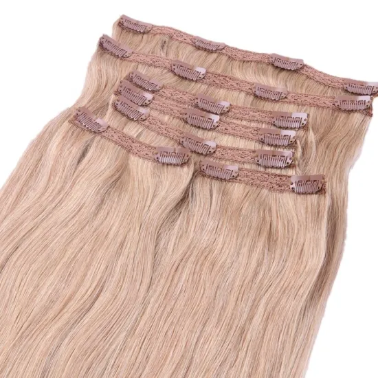 Virgin Remy Double Weft 100% Human Hair Indian Clip in Hair Extension STOCK 22inch 120g 160g 220g 260g 280g 320g Chinese Hair