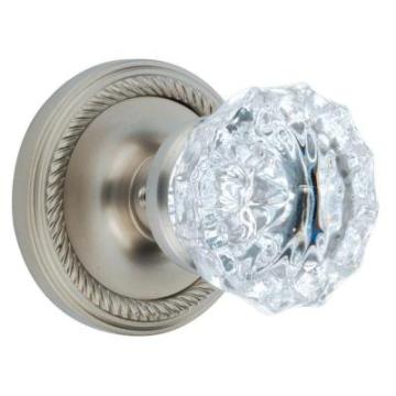Satin Nickel Crystal Privacy Knob