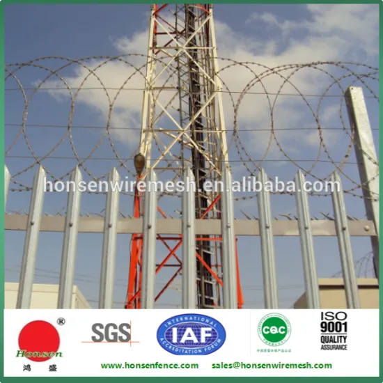 Hot sale anti climb security palisade fence for telecom tower