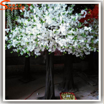 white color artificial cherry trees silk cherry blossom tree for wedding