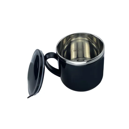 Kid Colour Metal Plastic Double Stainless Steel Cup