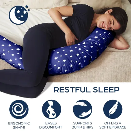 Crescent Shape Maternity Pillow for Pregnancy and Breastfeeding