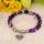 Pendentifs en alliage de bijoux de pierres précieuses bracelet violet violet naturel