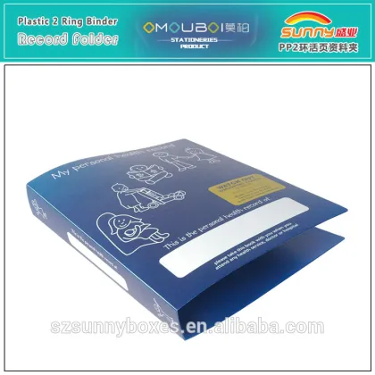 A5 Eco-friendly Hard PP Pocket 2 Ring Medical Record Folder