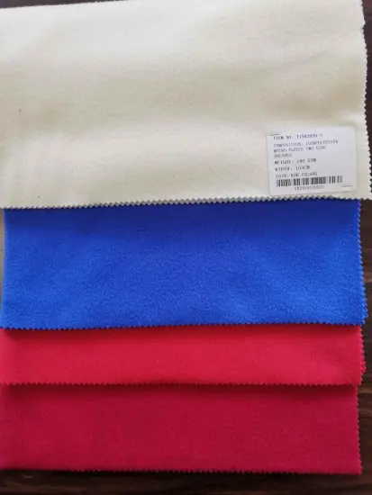 100% Polyester Polar Fleece Two Sides Brush Fabric