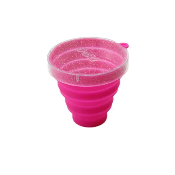 portable silicone collapsible mug, stackable drinking cup
