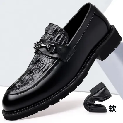 XY Latest Style Men's Black Wedding Shoes - Formal Leather footwear