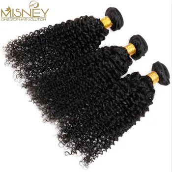 Curly Hair Brazilian Hair Weave Bundles Remy 100% Human Hair Extensions Kinky Curly Hair Natural Color 8-26 Inch Misney Deals