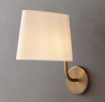 Brass Fabric Decorative Wall Lamp for Indoor Use