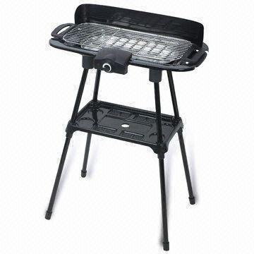 Electric BBQ Grill with Food Plate and Indicator Light, Measures 560 x 370 x 820mm