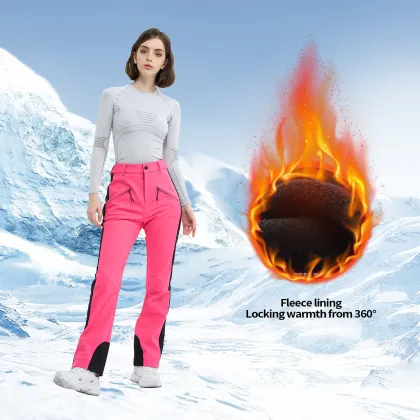 Pink Double Snowboard Ski Pants