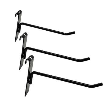 Custom Metal Black Slatwall Hooks for Supermarket Retail Display