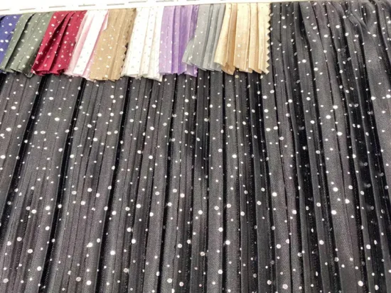 Pleated Skirt Crushed Ice Flower Fabric