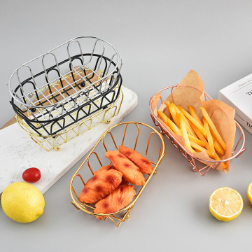 Retro Style Metal Food Baskets for Serving