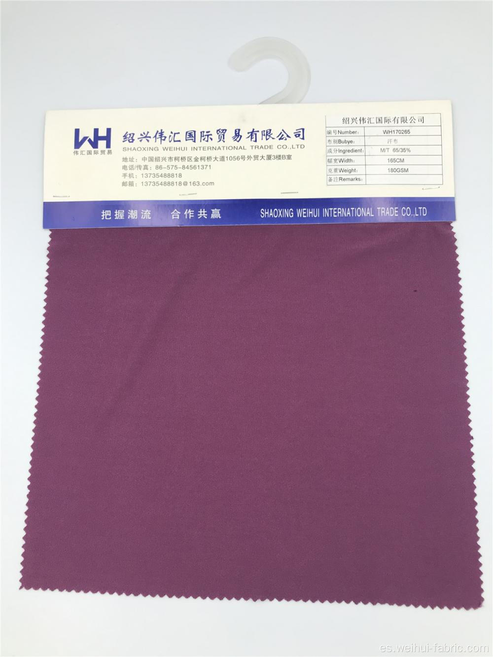 Comercio al por mayor de tejido de punto M / R Jersey telas de color púrpura oscuro