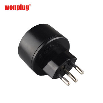 Suisse Adaptateur de voyage de voyage: allemand Schuko to Swiss Plug avec fusible 10a 250V