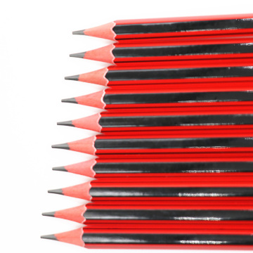 HB Pencil Red Black Strip Packaging with Eraser, Paperbox, and Cardbox