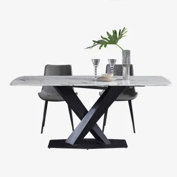 Light luxury dining table marble dining room modern
