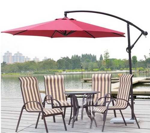 Good Quality Foldable Round Aluminum Alloy Frame Large Red Outdoor Parasol