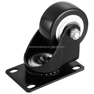 Light Duty Black PVC Gold Diamond Small Double Ball Bearing Caster Wheels, 2 Inch Furniture Swivel Casters for Chairs