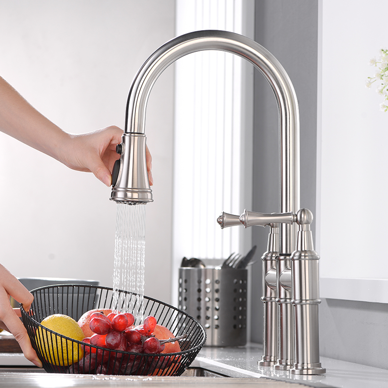 Good Bridge Kitchen Faucets Double Handle Highly Recommended