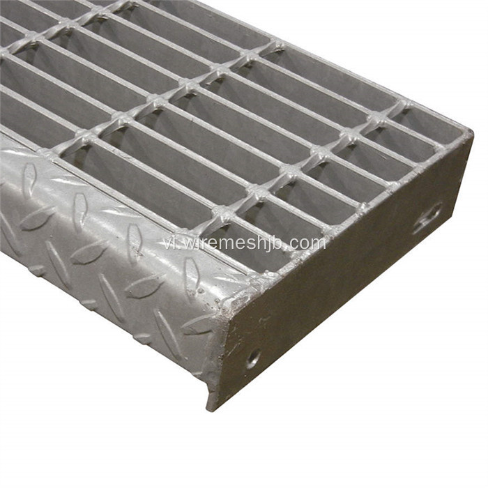 Mạ kẽm Bar Grating Cầu thang Treads