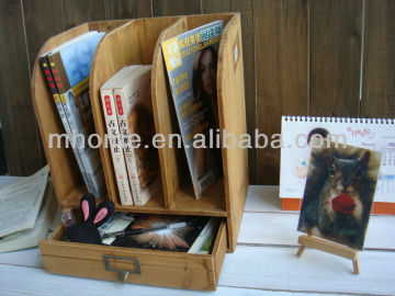 Trend style fantastic wooden files tray with a drawer