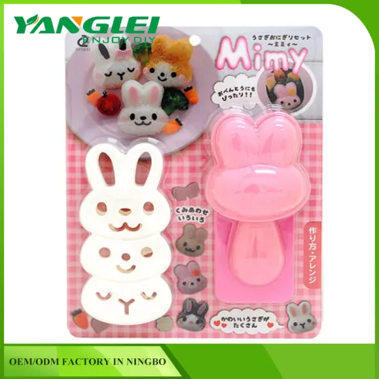 YL-273 Plastic bento onigiri rabbit japanese sushi Rice Mold