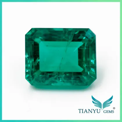 Colombian Emerald emerald cut 8*10mm synthetic emerald stone for emerald jewelry