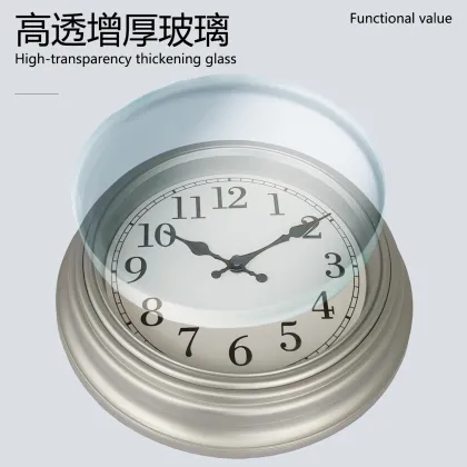 Vintage 8-Inch Plastic Wall Clock with Silent Movement
