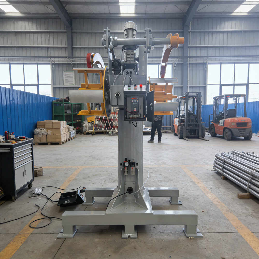 Double‑Head Material Rack with Presser Arm