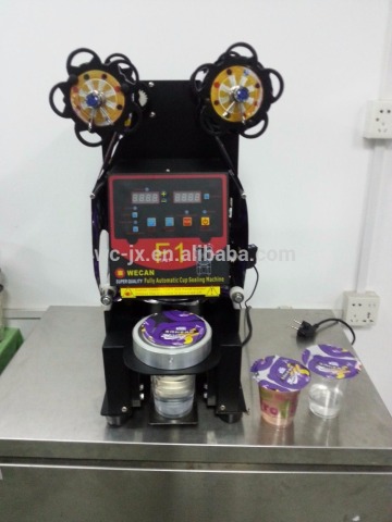 foil film cup sealing machine/aluminum film cup sealing machine/ metallic sealing film cup sealing machine