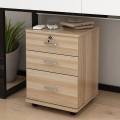 Custom Wood 3 Drawer File Cabinet with Lock
