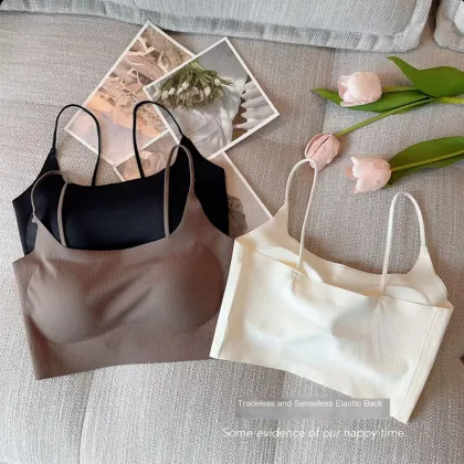 New Fashion Seamless Traceless Ice Silk Tube Top Bra for Women