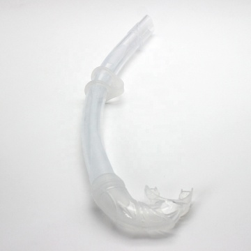 Foldable Transparent Silicone Snorkel for Spearfishing and Freediving