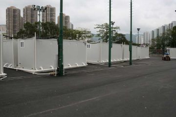 Portable Sandwich Panel Ablution Container, Mobile Toilet, Show Room